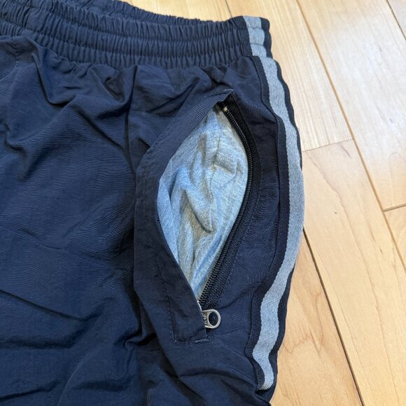 VTG Abercrombie & Fitch Track Pants Mens Small Navy Jersey Lined Zip Legs Korea - Picture 7 of 13